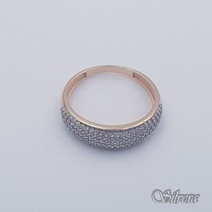 Auksinis žiedas su cirkoniais AZ412; 19,5 mm