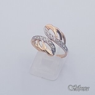 Auksinis žiedas su cirkoniais AZ416; 18,5 mm