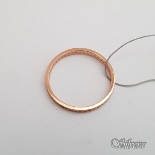 Auksinis žiedas su cirkoniais AZ44; 17 mm