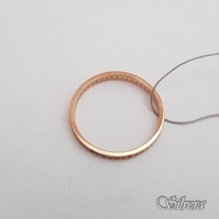 Auksinis žiedas su cirkoniais AZ44; 17,5 mm