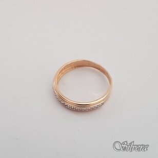 Auksinis žiedas su cirkoniais AZ49; 16 mm