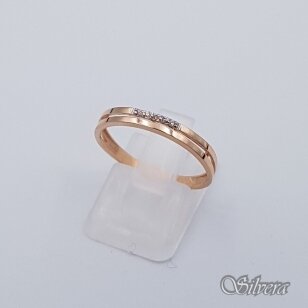 Auksinis žiedas su cirkoniais AZ538; 18,5 mm