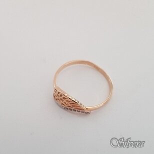 Auksinis žiedas su cirkoniais AZ54; 17 mm