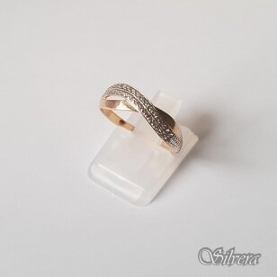 Auksinis žiedas su cirkoniais AZ553; 18 mm