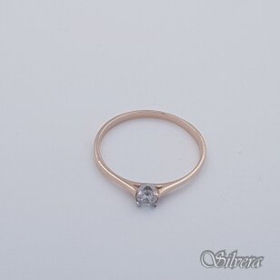 Auksinis žiedas su cirkoniu AZ554; 16,5 mm