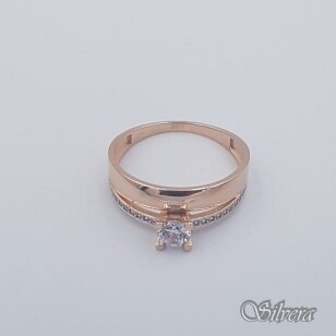 Auksinis žiedas su cirkoniais AZ556; 19 mm