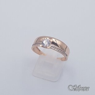 Auksinis žiedas su cirkoniais AZ556; 19,5 mm