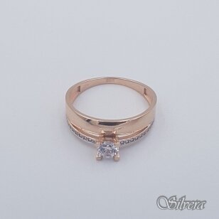 Auksinis žiedas su cirkoniais AZ556; 19,5 mm
