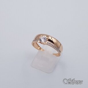 Auksinis žiedas su cirkoniais AZ567; 18,5 mm