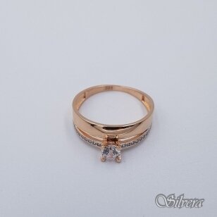 Auksinis žiedas su cirkoniais AZ567; 18,5 mm
