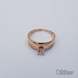 Auksinis žiedas su cirkoniais AZ567; 19 mm
