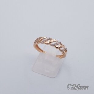 Auksinis žiedas su cirkoniais AZ571; 18 mm
