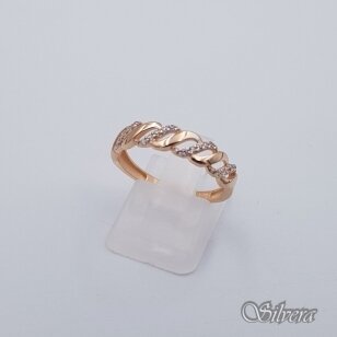 Auksinis žiedas su cirkoniais AZ571; 18,5 mm