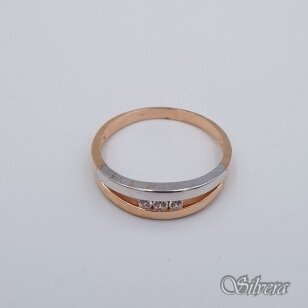 Auksinis žiedas su cirkoniais AZ592; 19 mm