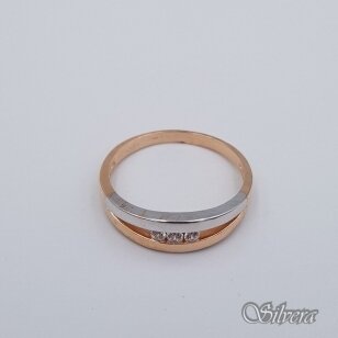 Auksinis žiedas su cirkoniais AZ592; 21 mm