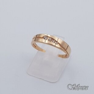 Auksinis žiedas su cirkoniais AZ608; 18 mm