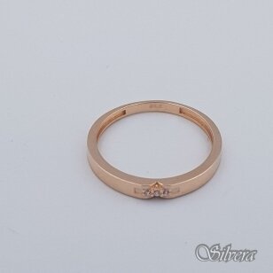 Auksinis žiedas su cirkoniais AZ622; 16 mm