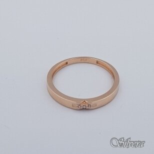 Auksinis žiedas su cirkoniais AZ622; 16,5 mm