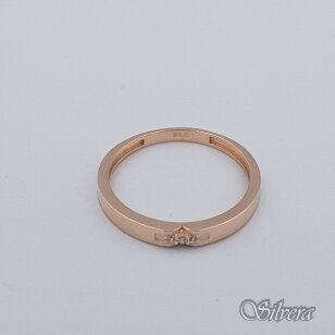 Auksinis žiedas su cirkoniais AZ622; 17,5 mm