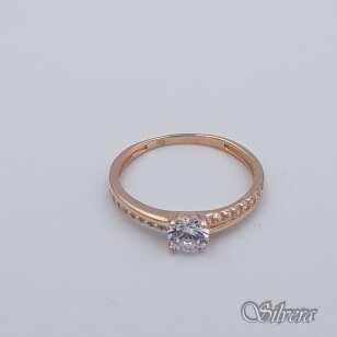 Auksinis žiedas su cirkoniais AZ623; 18 mm