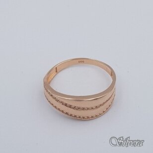 Auksinis žiedas su cirkoniais AZ625; 19 mm