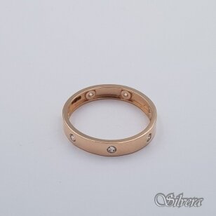 Auksinis žiedas su cirkoniais AZ640; 19 mm