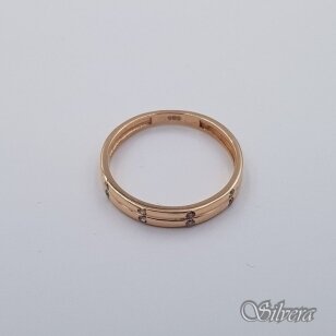 Auksinis žiedas su cirkoniais AZ648; 15,5 mm