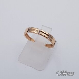 Auksinis žiedas su cirkoniais AZ648; 16,5 mm