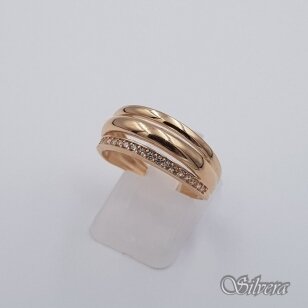 Auksinis žiedas su cirkoniais AZ654; 18,5 mm