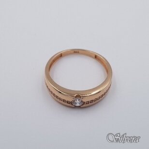 Auksinis žiedas su cirkoniais AZ655; 19 mm