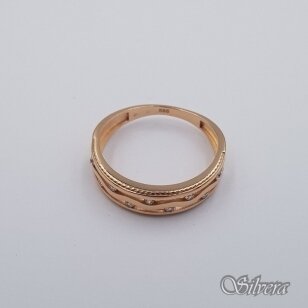 Auksinis žiedas su cirkoniais AZ661; 19 mm