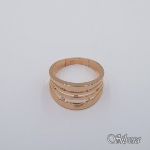 Auksinis žiedas su cirkoniais AZ662; 17 mm