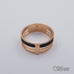 Auksinis žiedas su cirkoniais AZ664; 19 mm