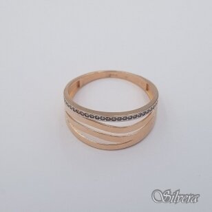 Auksinis žiedas su cirkoniais AZ670; 20,5  mm