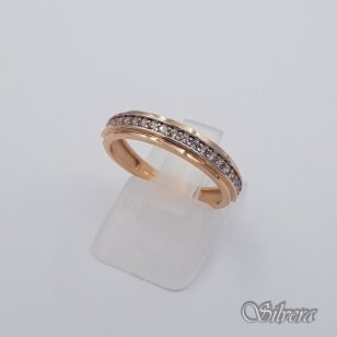 Auksinis žiedas su cirkoniais AZ677; 17,5 mm