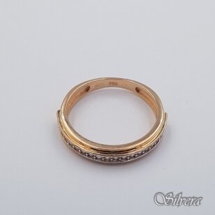 Auksinis žiedas su cirkoniais AZ677; 17,5 mm