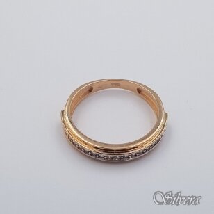 Auksinis žiedas su cirkoniais AZ677; 18,5 mm