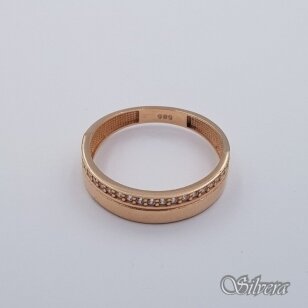 Auksinis žiedas su cirkoniais AZ678; 18 mm