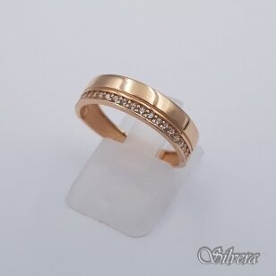 Auksinis žiedas su cirkoniais AZ678; 19 mm