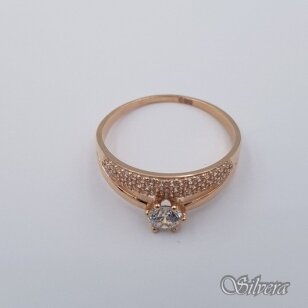 Auksinis žiedas su cirkoniais AZ679; 17,5 mm