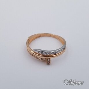 Auksinis žiedas su cirkoniais AZ681; 18 mm
