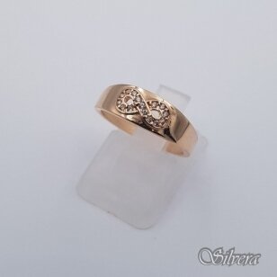 Auksinis žiedas su cirkoniais AZ682; 16 mm