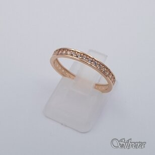Auksinis žiedas su cirkoniais AZ714; 16 mm