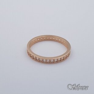 Auksinis žiedas su cirkoniais AZ714; 17 mm