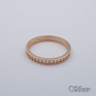 Auksinis žiedas su cirkoniais AZ714; 18 mm