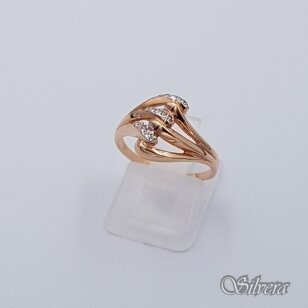 Auksinis žiedas su cirkoniais AZ81; 17 mm