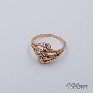 Auksinis žiedas su cirkoniais AZ81; 17 mm