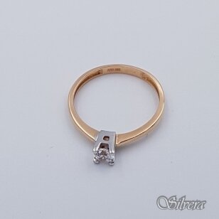 Auksinis žiedas su cirkoniu AZ109; 17,5 mm