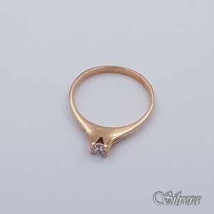 Auksinis žiedas su cirkoniu AZ111; 17,5 mm