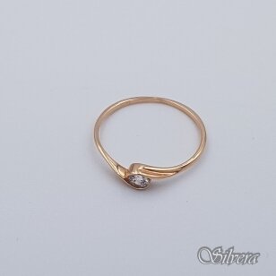 Auksinis žiedas su cirkoniu AZ114; 17,5 mm